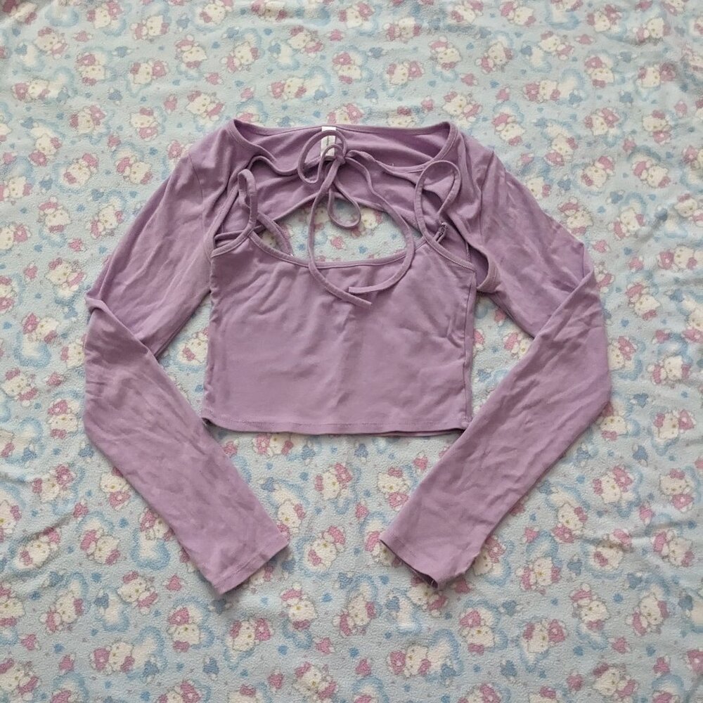 purple 2-piece set | k-fashion, going out tops